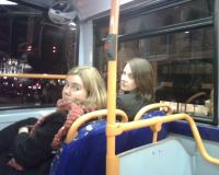 Andrea and Julie on a bus on The Strand.jpg - 2006:11:09 18:46:39